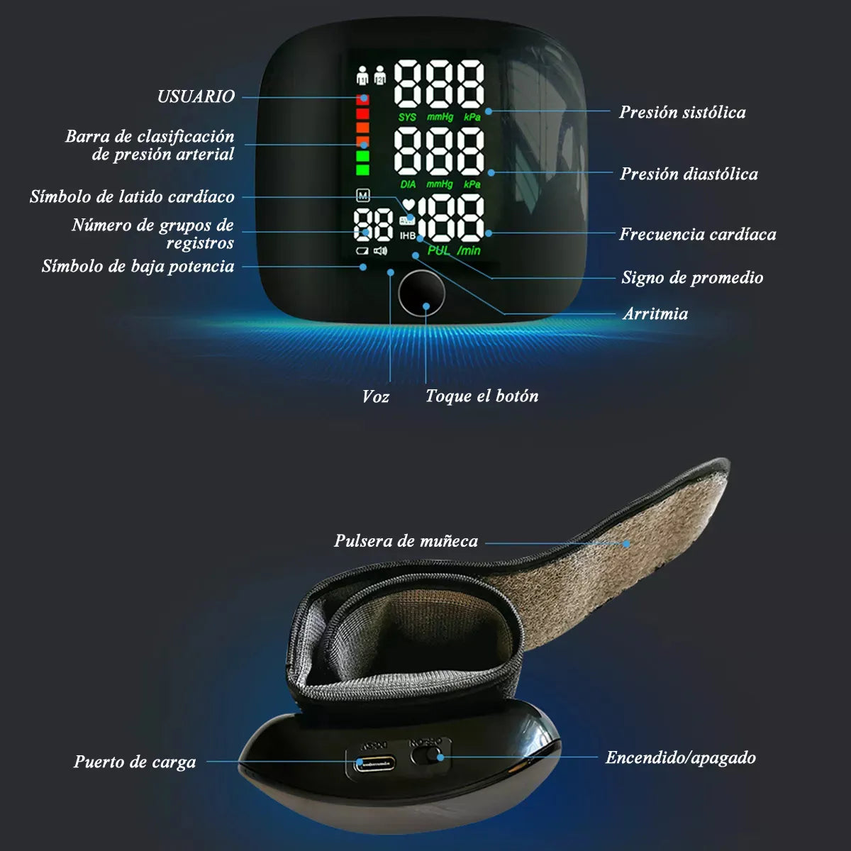 ¡Monitor de Presión Arterial para Muñeca!