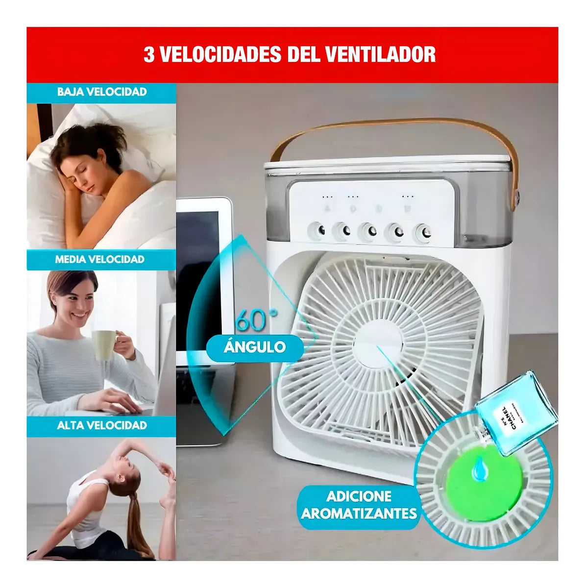 Mini Aire Acondicionado Humidificador